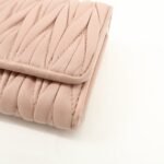 MIU MIU Matelasse Nappa Crystal Leather Hook Long Wallet 5MH109 Used - 图片 7