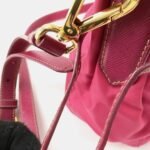 PRADA Nylon Saffiano Leather Flap Messenger Shoulder Bag Pink BT0697 Used - 图片 18