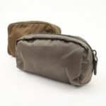 PRADA Set of 2 Leather Nylon Pouch Cosmetic Pouch Gray Khaki Used - 图片 2