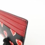 PRADA Saffiano Leather Heart Card Case Black Red White 1MC025 - 图片 15