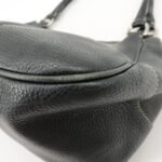 PRADA Logo Leather Shoulder Bag Hand Bag Black BR3593 Used - 图片 12