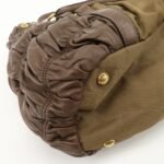 PRADA Nylon Leather 2WAY Bag Shoulder Bag Hand Bag Brown Khaki BN1793 - 图片 13