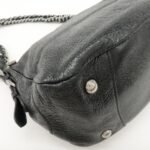 PRADA Logo Leather Chain Shoulder Bag Hand Bag Black BR4370 Used - 图片 12