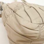 PRADA Logo Leather Gathered 2Way Hand Bag Beige BN1336 - 图片 14