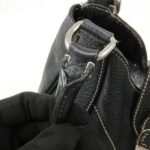 PRADA Logo Leather Shoulder Bag Hand Bag Black BR3593 Used - 图片 11