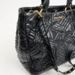 MIU MIU Leather 2Way Shoulder Bag Hand Bag Tote Bag Black - 图片 15