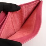 PRADA Logo Leather Bi-Fold Wallet Small Wallet Pink 1ML018 Used - 图片 19