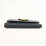 PRADA Triangle Logo Leather 6 Rings Key Case Black 1PG222 - 图片 5