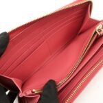 PRADA Logo Saffiano Leather Round Zippy Long Wallet Pink 1M0506 - 图片 16