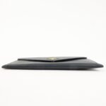 PRADA Saffiano Leather Envelope Flap Long Wallet Black 1M1175 Used - 图片 5