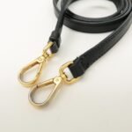 PRADA Leather 2Way Bag Shoulder Hand Bag Black Gold Used - 图片 11