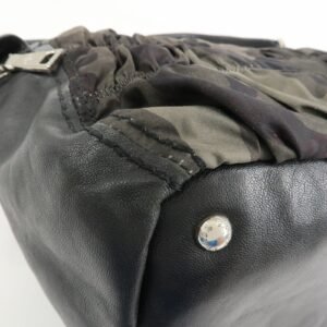 PRADA Logo Nylon Leather Gathered 2Way Shoulder Hand Bag BN4586 - 图片 11