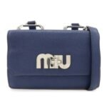 MIU MIU Madras Leather Shoulder Bag Crossbody Bag 5BH087 Used