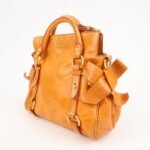 MIU MIU Leather 2Way Bag Hand Bag Shoulder Bag Orange RT0438 - 图片 3