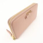 MIU MIU Leather Zip Around Wallet Zippy Wallet Long Wallet Pink 5ML506 Used - 图片 4