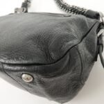 PRADA Logo Leather Chain Shoulder Bag Hand Bag Black BR4370 Used - 图片 11