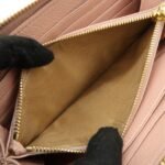 MIU MIU Leather Zip Around Wallet Zippy Wallet Long Wallet Pink 5ML506 Used - 图片 20