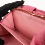 PRADA Logo Leather Bi-Fold Wallet Small Wallet Pink 1ML018 Used - 图片 15