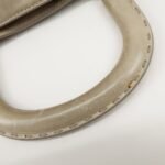 PRADA Triangle Logo Leather 2Way Bag Tote Bag Gray BN2104 Used - 图片 7