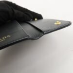 PRADA Triangle Logo Leather 6 Rings Key Case Black 1PG222 - 图片 23