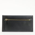 PRADA Saffiano Leather Envelope Flap Long Wallet Black 1M1175 Used - 图片 2