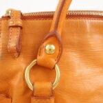 MIU MIU Leather 2Way Bag Hand Bag Shoulder Bag Orange RT0438 - 图片 9