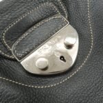 PRADA Logo Leather Shoulder Bag Hand Bag Black BR3593 Used - 图片 19