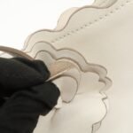 MIU MIU Leather Flower Tote Bag Hand Bag White 5BG054 Used - 图片 11