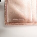 MIU MIU Matelasse Leather Bi-fold Wallet Metalic Pink 5MV016 Used - 图片 21