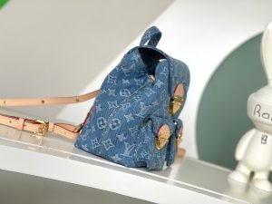 Denim Backpack (24x26x7 cm ) - 图片 2
