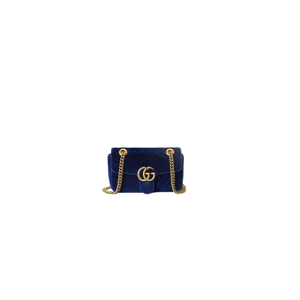 3-1-6 GG Velvet Small Marmont shoulder bag - 图片 1