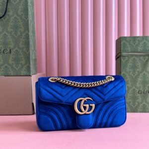 GG Velvet Small Marmont shoulder bag - 图片 6