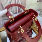 Lady Collection Cherry red lacquered leather handbag - 图片 2