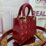 Lady Collection Cherry red lacquered leather handbag - 图片 3