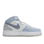Nike Air Force 1 07 AF1 Light Armoury Blue Mid-Top Sneakers - 图片 5