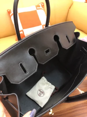 Birkin box black with gold buckle - 图片 4