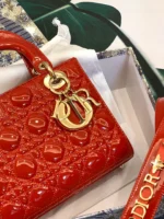 ABCDior Calf Patent Leather Rattan Tote Size: 20 x 16.5 x 8cm - 图片 3