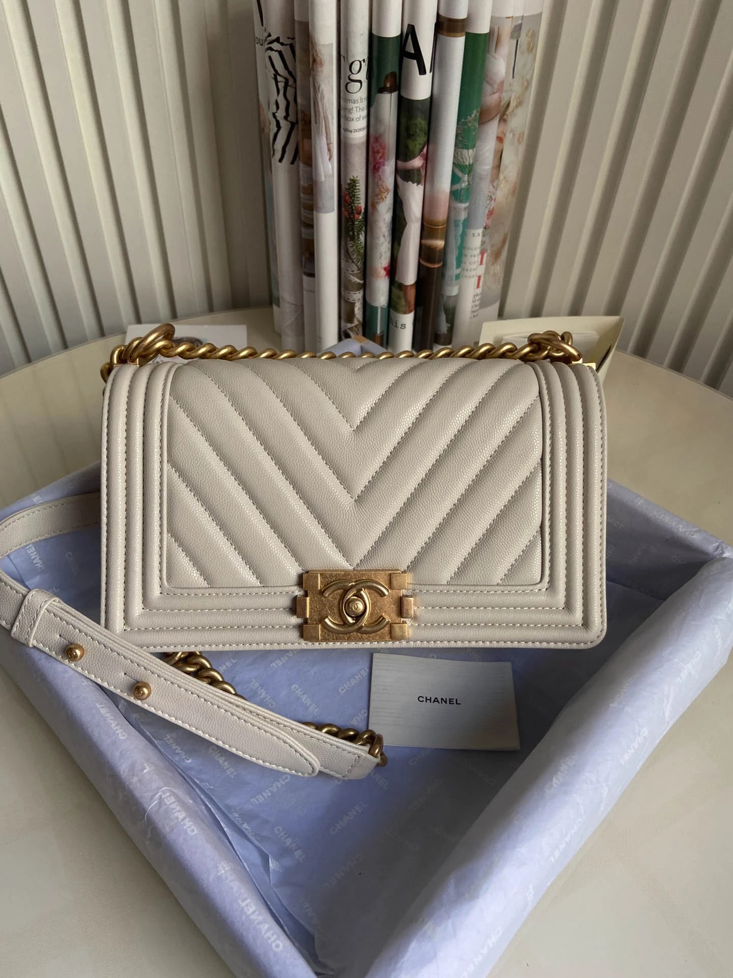 Chanel Calfskin Size:25x15x9cm
