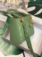 ABCDior Calf Patent Leather Rattan Check Handbag Size:20 x 16.5 x 8cm - 图片 4