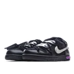 Nike 0ff-White x Nike Dunk Low Black Silver Purple - 图片 4