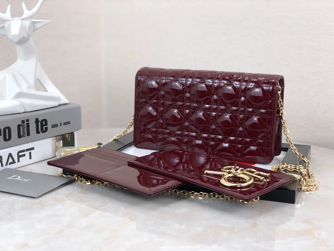 Explosive 2094A Dior diamond check classic 3 in 1 original quality 22cm