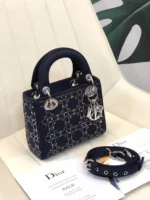 Dark blue leather shoulder strap - 图片 8
