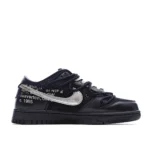 Nike 0ff-White x Nike Dunk Low Black Silver Purple - 图片 5