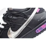 Nike 0ff-White x Nike Dunk Low Black Silver Purple - 图片 6