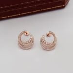 Etincelle de Cartier hoop earrings, triple row, paved - 图片 2