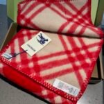 Check Wool Scarf Crayon red - 图片 11