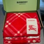 Check Wool Scarf Crayon red - 图片 6