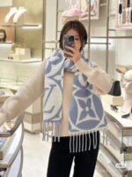 LV Medallion Scarf Light blue - 图片 4