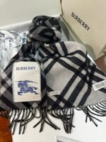 Check Cashmere Scarf black - 图片 3