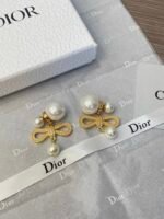 mental Pearl and bow earrings - 图片 4
